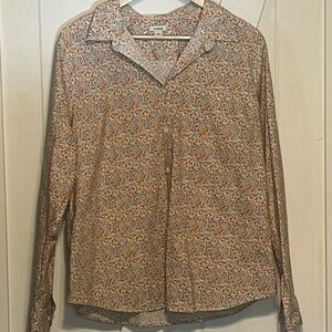 L.L. Bean Floral Button Down Shirt - Multicolor